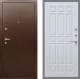 Входная металлическая Дверь Рекс (REX) 1А Медный Антик FL-33 Белый ясень