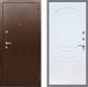 Входная металлическая Дверь Рекс (REX) 1А Медный Антик FL-128 Белый ясень