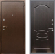 Входная металлическая Дверь Рекс (REX) 1А Медный Антик FL-128 Венге светлый