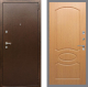 Входная металлическая Дверь Рекс (REX) 1А Медный Антик FL-128 Дуб