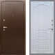 Входная металлическая Дверь Рекс (REX) 1А Медный Антик FL-128 Сандал белый