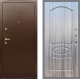 Входная металлическая Дверь Рекс (REX) 1А Медный Антик FL-128 Сандал грей