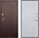 Входная металлическая Дверь Рекс (REX) 2 Медный Антик FL-33 Белый ясень