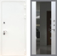 Входная металлическая Дверь Рекс (REX) 5 Белая Шагрень СБ-16 Зеркало Белый ясень