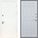 Входная металлическая Дверь Рекс (REX) 5 Белая Шагрень FL-33 Белый ясень