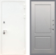 Входная металлическая Дверь Рекс (REX) 5 Белая Шагрень FL-117 Грей софт