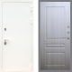 Входная металлическая Дверь Рекс (REX) 5 Белая Шагрень FL-243 Сандал белый