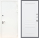 Входная металлическая Дверь Рекс (REX) 5 Белая Шагрень FL-243 Силк Сноу