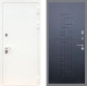 Входная металлическая Дверь Рекс (REX) 5 Белая Шагрень FL-289 Ясень черный
