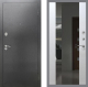 Входная металлическая Дверь Рекс (REX) 2А Серебро Антик СБ-16 Зеркало Белый ясень