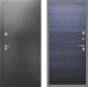 Входная металлическая Дверь Рекс (REX) 2А Серебро Антик GL Дуб тангенальный черный
