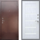 Входная металлическая Дверь Рекс (REX) 1 СБ-14 стекло белое Сандал белый