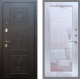 Входная металлическая Дверь Рекс (REX) 10 Зеркало Пастораль Сандал белый