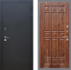 Входная металлическая Дверь Рекс (REX) 1A Черный Муар FL-33 орех тисненый