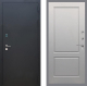 Входная металлическая Дверь Рекс (REX) 1A Черный Муар FL-117 Грей софт