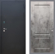 Входная металлическая Дверь Рекс (REX) 1A Черный Муар FL-117 Бетон темный