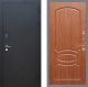 Входная металлическая Дверь Рекс (REX) 1A Черный Муар FL-128 Морёная берёза