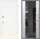 Входная металлическая Дверь Рекс (REX) 1А Белая шагрень СБ-16 Зеркало Белый ясень