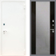 Входная металлическая Дверь Рекс (REX) 1А Белая шагрень СБ-16 Зеркало Венге