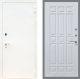 Входная металлическая Дверь Рекс (REX) 1А Белая шагрень FL-33 Белый ясень