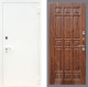Входная металлическая Дверь Рекс (REX) 1А Белая шагрень FL-33 орех тисненый