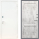 Входная металлическая Дверь Рекс (REX) 1А Белая шагрень FL-117 Бетон светлый