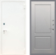 Входная металлическая Дверь Рекс (REX) 1А Белая шагрень FL-117 Грей софт