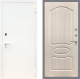 Входная металлическая Дверь Рекс (REX) 1А Белая шагрень FL-128 Беленый дуб