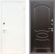 Входная металлическая Дверь Рекс (REX) 1А Белая шагрень FL-128 Венге светлый