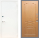 Входная металлическая Дверь Рекс (REX) 1А Белая шагрень FL-128 Дуб