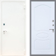 Входная металлическая Дверь Рекс (REX) 1А Белая шагрень FL-128 Силк Сноу