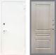 Входная металлическая Дверь Рекс (REX) 1А Белая шагрень FL-243 Беленый дуб
