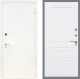 Входная металлическая Дверь Рекс (REX) 1А Белая шагрень FL-243 Силк Сноу
