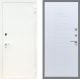 Входная металлическая Дверь Рекс (REX) 1А Белая шагрень FL-289 Белый ясень