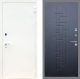 Входная металлическая Дверь Рекс (REX) 1А Белая шагрень FL-289 Ясень черный