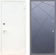 Входная металлическая Дверь Рекс (REX) 1А Белая шагрень FL-291 Силк титан