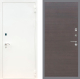 Входная металлическая Дверь Рекс (REX) 1А Белая шагрень GL венге поперечный