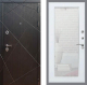 Входная металлическая Дверь Рекс (REX) 13 Венге Зеркало Пастораль Белый ясень