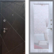 Входная металлическая Дверь Рекс (REX) 13 Венге Зеркало Пастораль Сандал белый