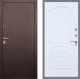 Входная металлическая Дверь Рекс (REX) Лайт 3К FL-128 Силк Сноу