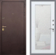 Входная металлическая Дверь Рекс (REX) Лайт 3К Зеркало Пастораль Белый ясень