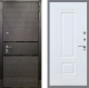 Входная металлическая Дверь Рекс (REX) 15 Черный Кварц FL-2 Силк Сноу