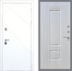 Входная металлическая Дверь Рекс (REX) 13 Силк Сноу FL-2 Сандал белый