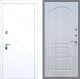 Входная металлическая Дверь Рекс (REX) 13 Силк Сноу FL-128 Сандал белый