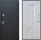 Входная металлическая Дверь Рекс (REX) 5 Черный Муар FL-2 Сандал белый