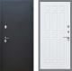 Входная металлическая Дверь Рекс (REX) 5 Черный Муар FL-33 Силк Сноу