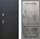 Входная металлическая Дверь Рекс (REX) 5 Черный Муар FL-117 Бетон темный