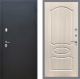 Входная металлическая Дверь Рекс (REX) 5 Черный Муар FL-128 Беленый дуб