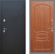 Входная металлическая Дверь Рекс (REX) 5 Черный Муар FL-128 Морёная берёза