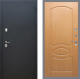 Входная металлическая Дверь Рекс (REX) 5 Черный Муар FL-128 Дуб